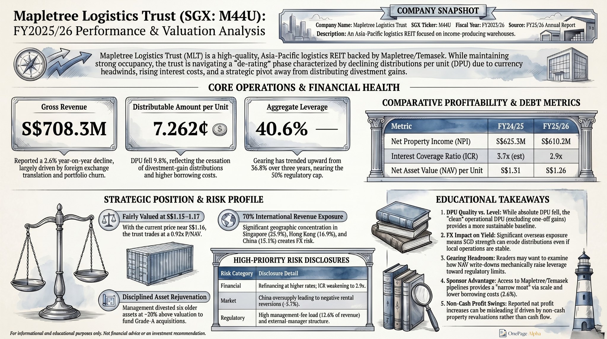 Mapletree Logistics Trust annual report infographic